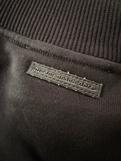 DIESEL BLACKGOLD Cotton Quilted Half-Zip Sweatshirt Size XS