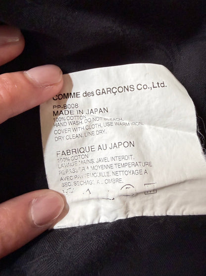 COMME des GARÇONS HOMME PLUS AW15 Tonal Shirt Black Size XS