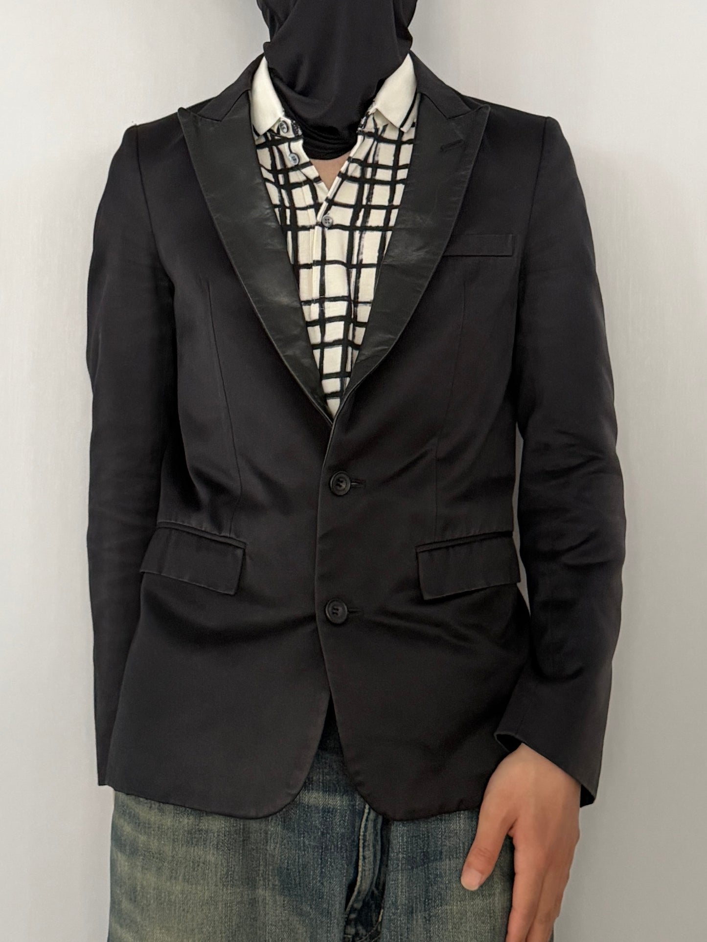 Lithium Homme Mix Material Jacket Black Size 1