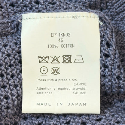 ERNIE PALO Mesh Knit Cardigan Navy Size 46