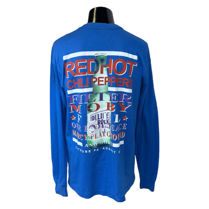 RED HOT CHILI PEPPERS ROLLING ROCK TOWN FAIR T-Shirt Red Size L