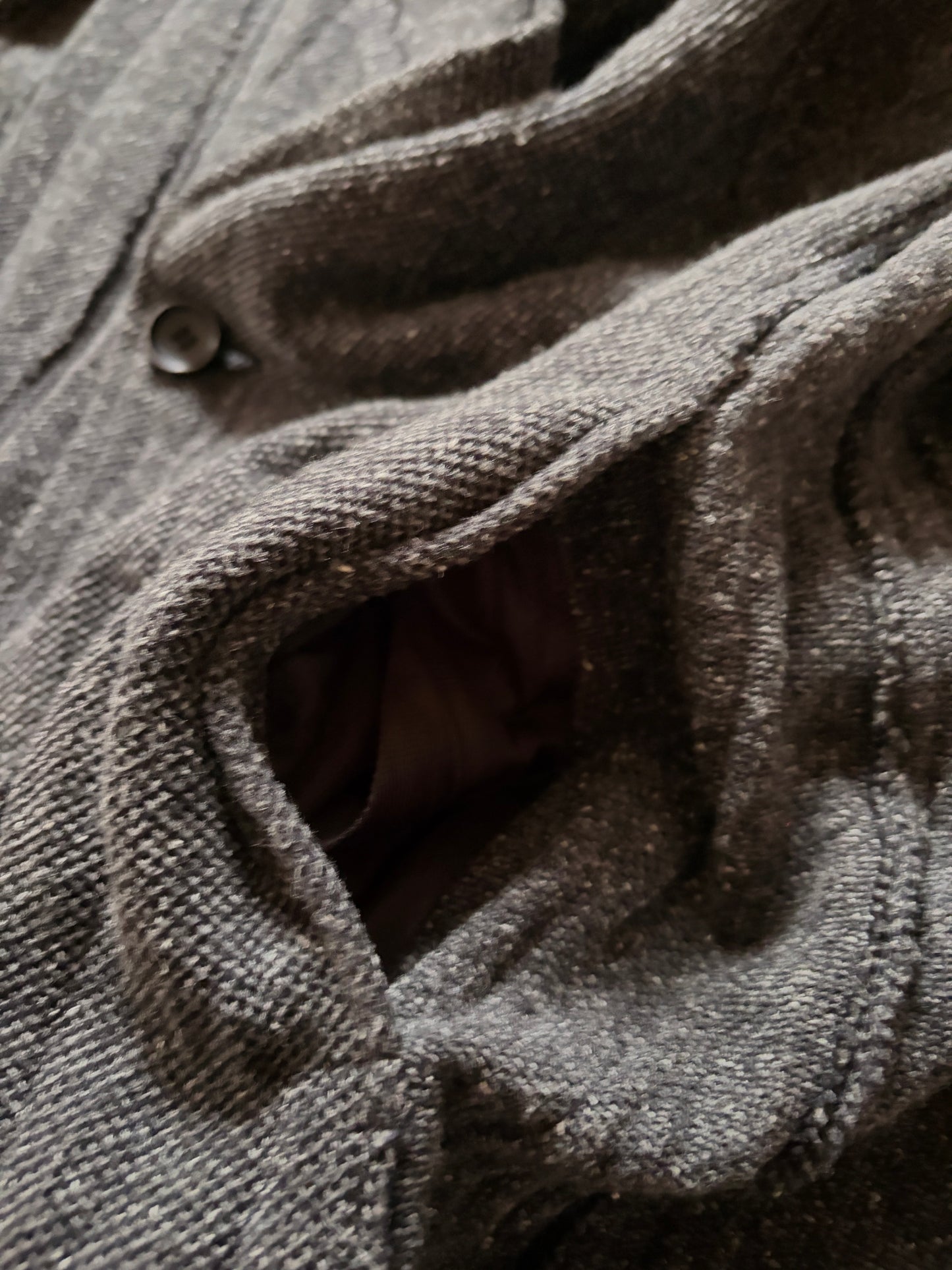 bajra Cotton Inside Out Layered Jacket Dark Grey Size 2