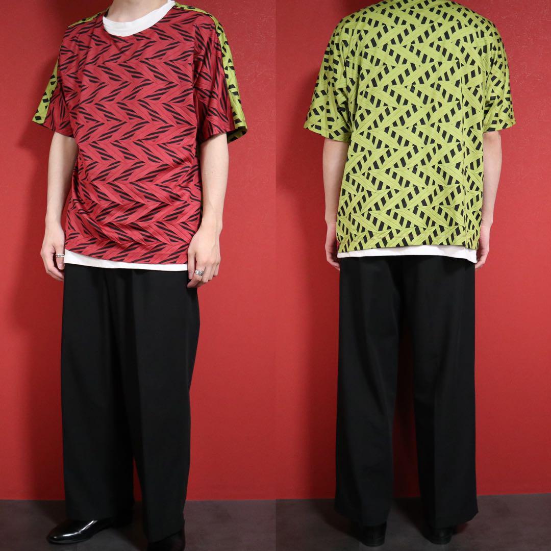 Issey Miyake SS Pleated Color Block Red Yellow Size 3