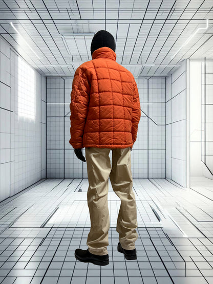 GOODENOUGH 2000s Orange Nylon Puffer Jacket Size M