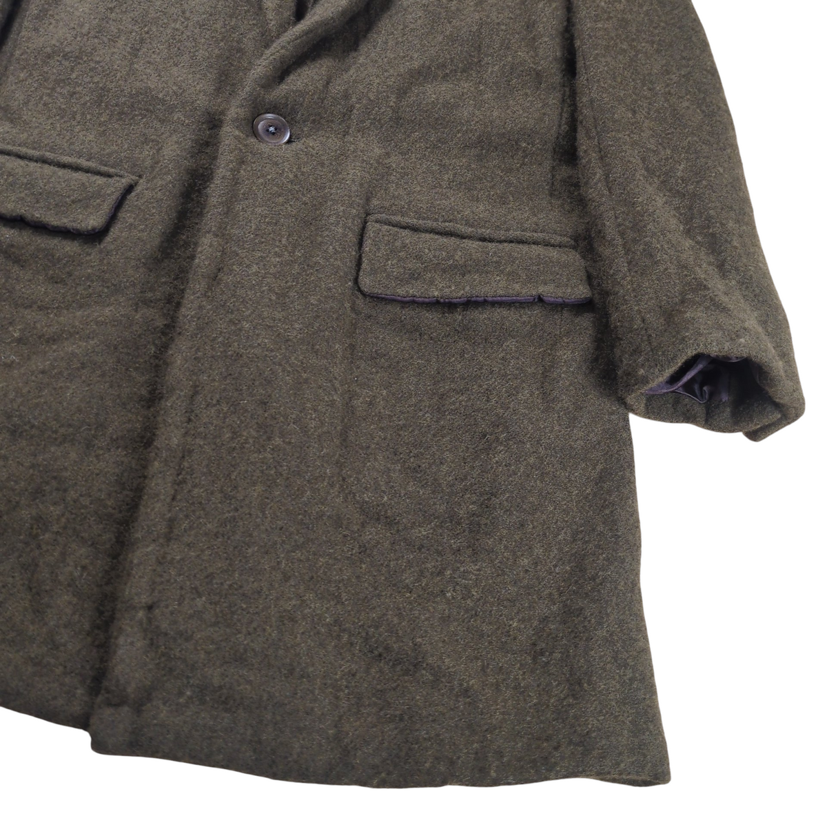 Ground Y Fulling Wool Serge 1B Long Jacket Khaki Size 1