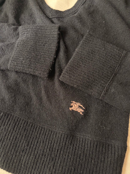 BURBERRY BLUE LABEL 00s Wool Cashmere Backless Knit Black