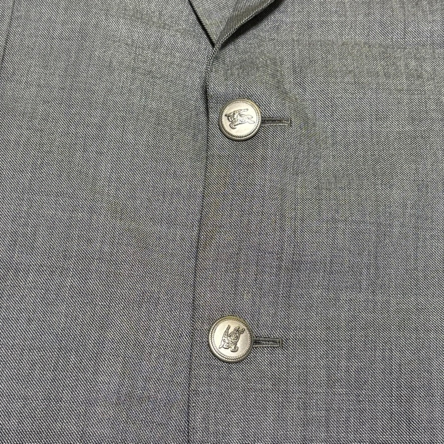BURBERRY LONDON 00s Gray Wool/Silk Tailored Jacket