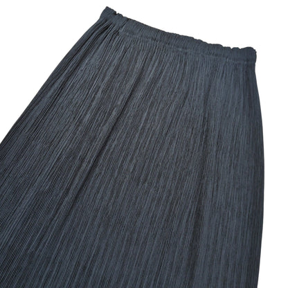 FETE ISSEY MIYAKE Pleats Long Skirt Black Polyester Size 01