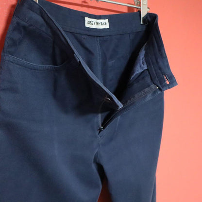 Issey Miyake 99SS Blue Cotton Wide Chino Pants Size M