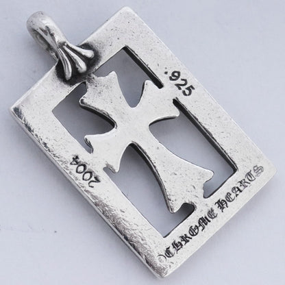 CHROME HEARTS Framed Open Babyfat Pendant Silver Size F