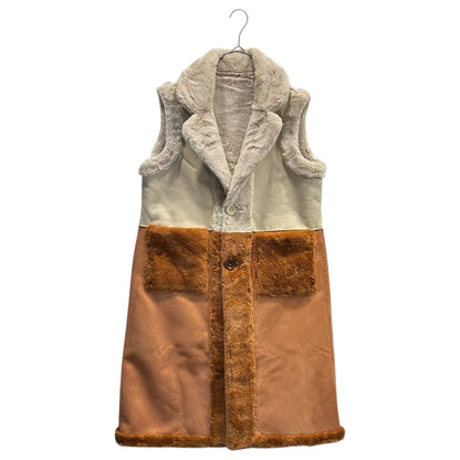 La Fiorentina Long Faux Fur Reversible Vest Size S/M