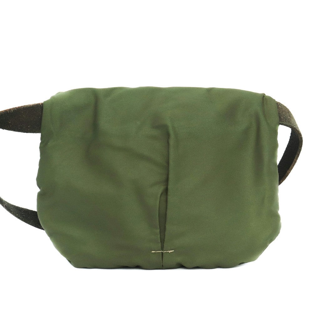 GUIDI Nylon & Leather Shoulder Bag Khaki Size F