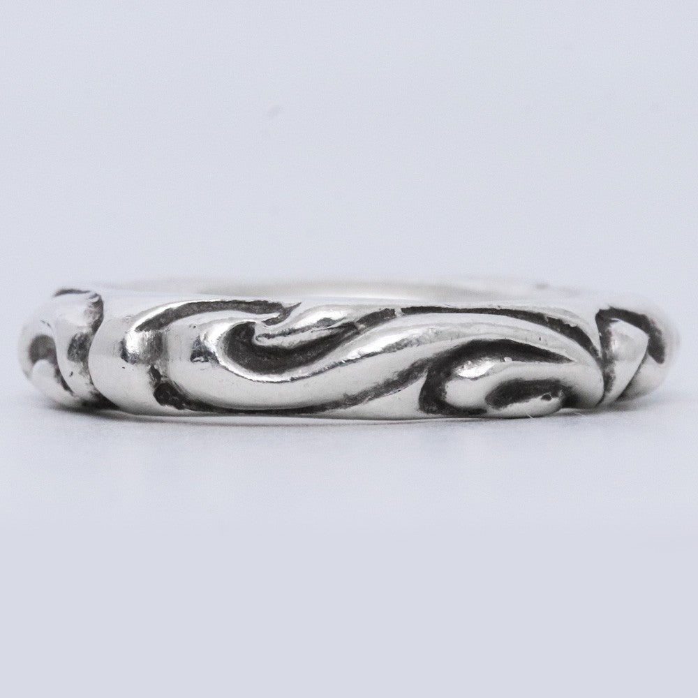 CHROME HEARTS SCRL Band Ring Silver Size JP 14