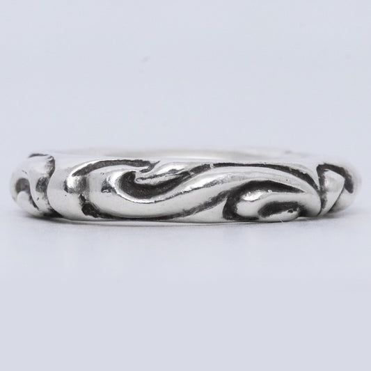 CHROME HEARTS SCRL Band Ring Silver Size JP 14