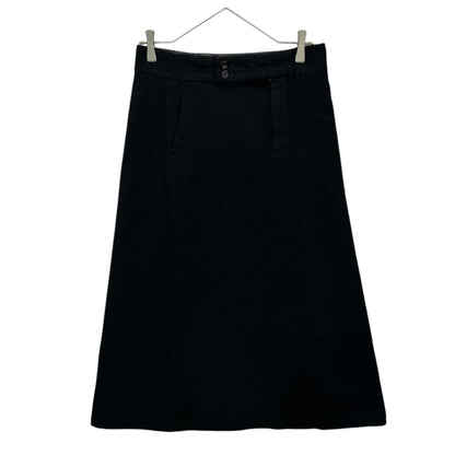 COMME des GARCONS 2000AW Wool Felted Long Skirt Black Size S