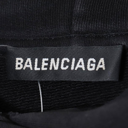 Balenciaga BB Logo Black Pullover Hoodie Size M