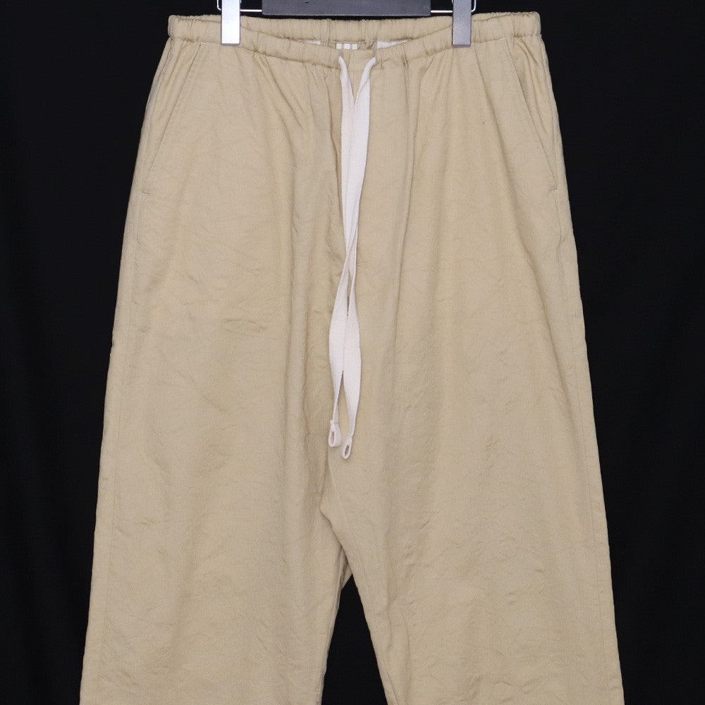 SUS-SOUS Wide Tapered 60/2 Gabardine Pants Beige Size 7