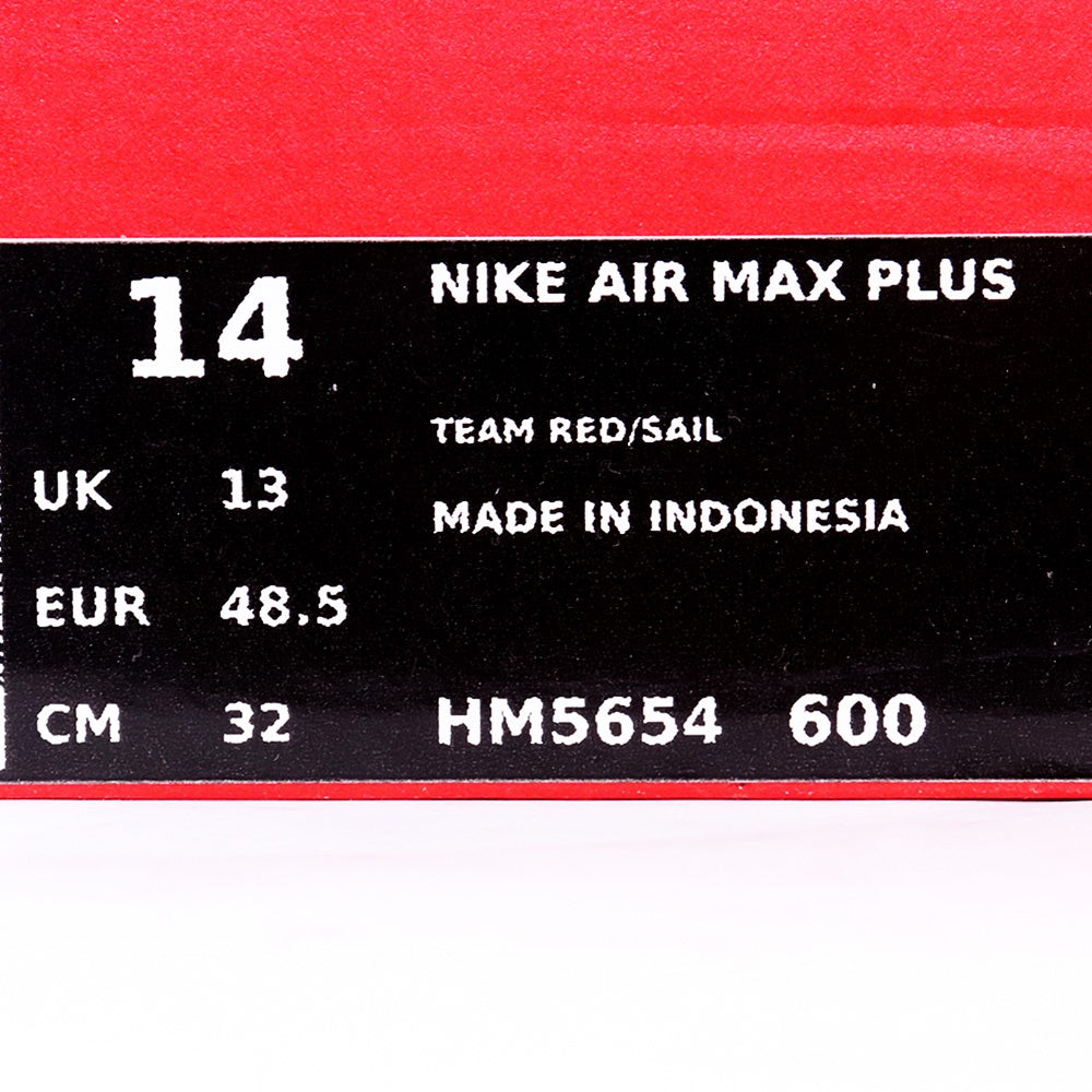 NIKE AIR MAX PLUS TEAM RED Sneakers Red Size 32cm