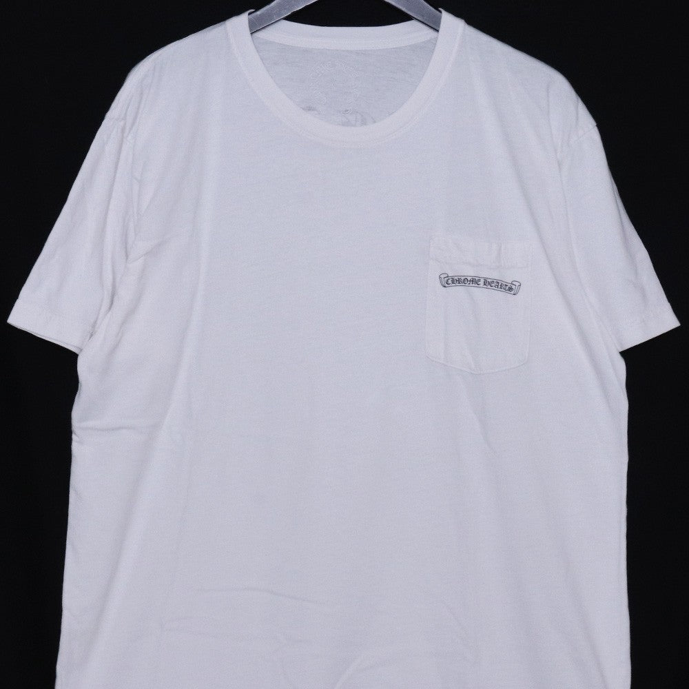 CHROME HEARTS Back Arch Logo USA Print T-Shirt White Size XL