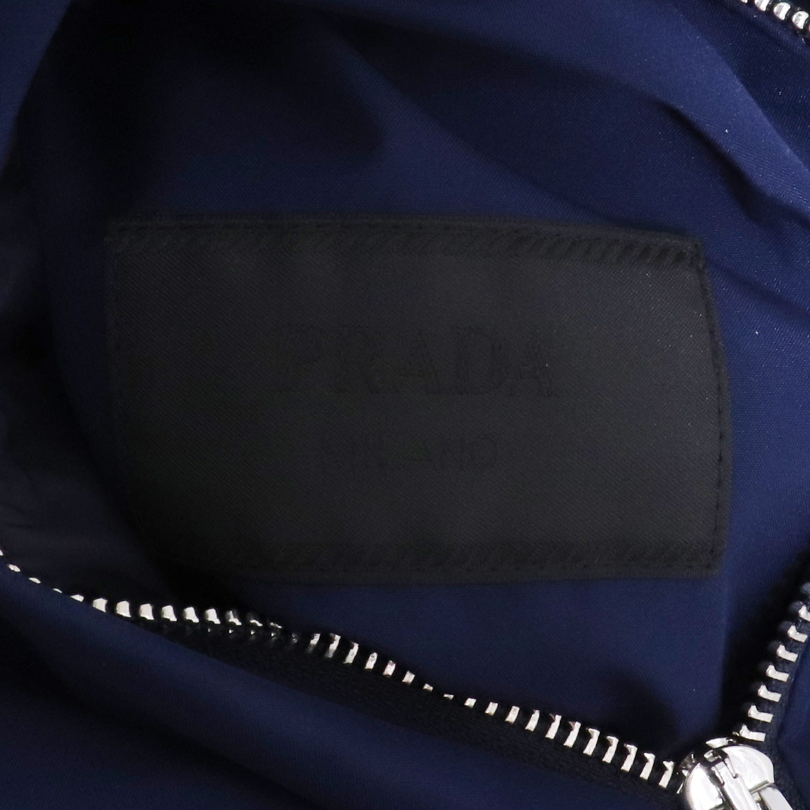 PRADA Reversible Down Long Coat Blue Size M