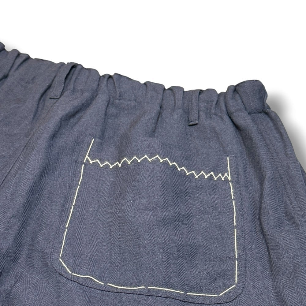 UBUNTU 26SS Langer Wool Stitch Wide Pants Navy Free Size