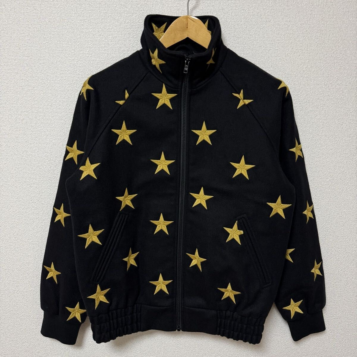 Supreme - Supreme 16AW Stars Zip Stadium Jacket Black Size S