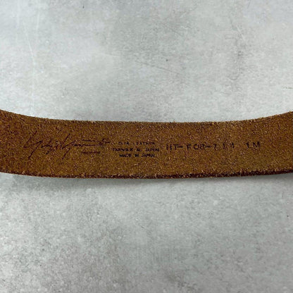Vintage Yohji Yamamoto Accessory - Yohji Yamamoto POUR HOMME Leather Belt Black - Authentic Archive