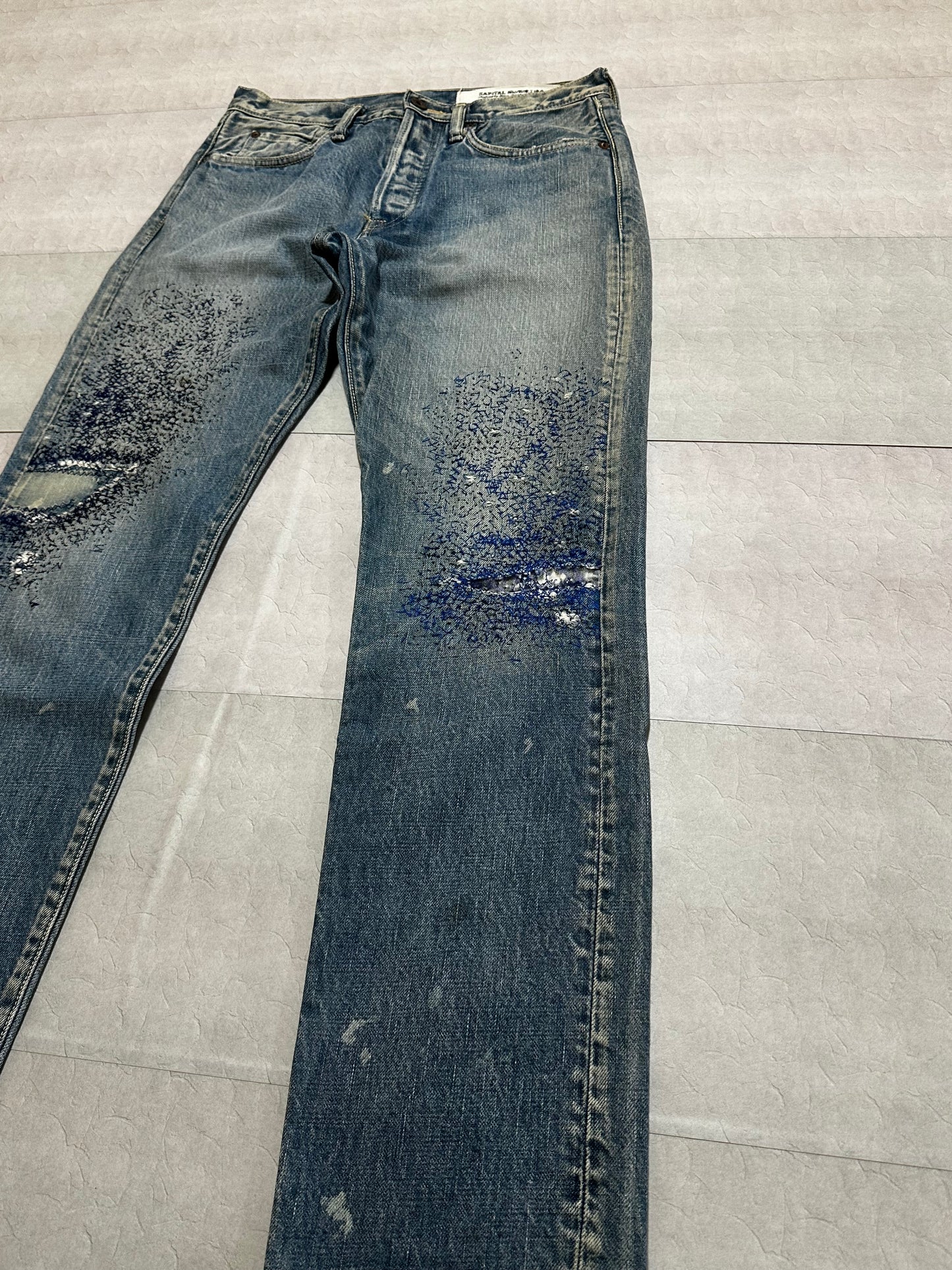 Kapital - Kapital 5P Monkey CISCO Sashiko Denim Pants Size W30