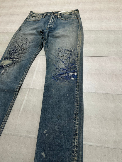 Vintage Kapital Bottoms - Kapital 5P Monkey CISCO Sashiko Denim Pants Size W30 - Authentic Archive