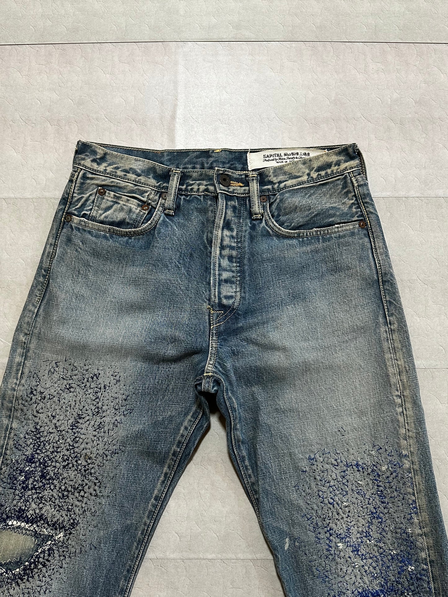 Kapital - Kapital 5P Monkey CISCO Sashiko Denim Pants Size W30