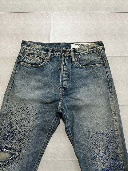 Vintage Kapital Bottoms - Kapital 5P Monkey CISCO Sashiko Denim Pants Size W30 - Authentic Archive