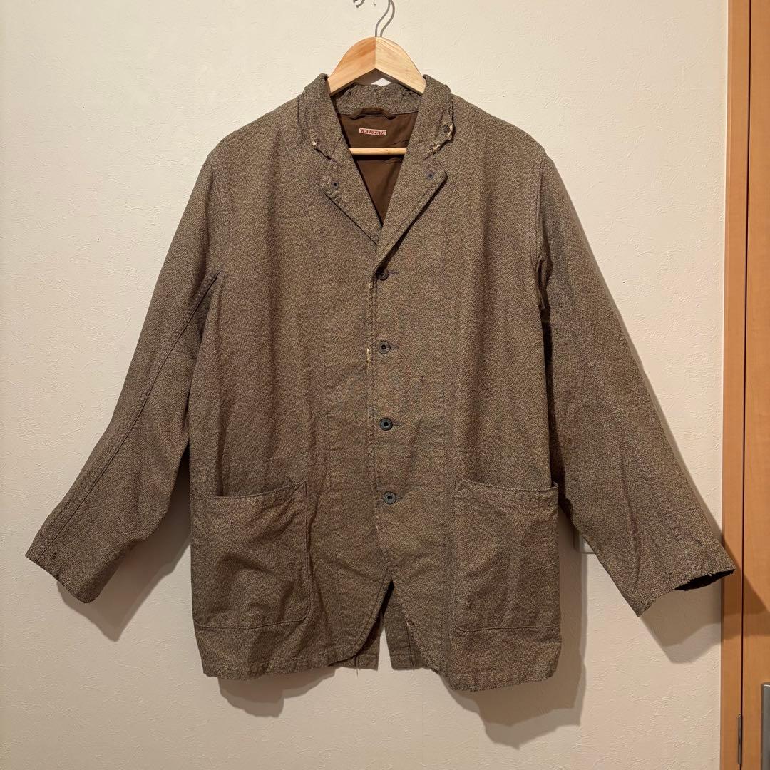 Vintage Kapital Outwear - KAPITAL KOUNTRY Soaked Coveralls Beige Size M - Authentic Archive