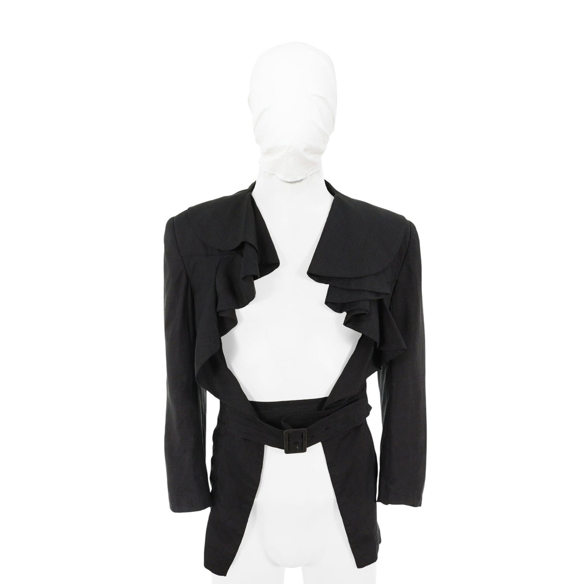 COMME des GARCONS 1980s Black Silk Jacket Size M