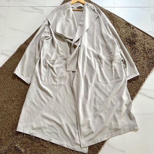 Y's 22SS Oversized Long Coat Gray Size L