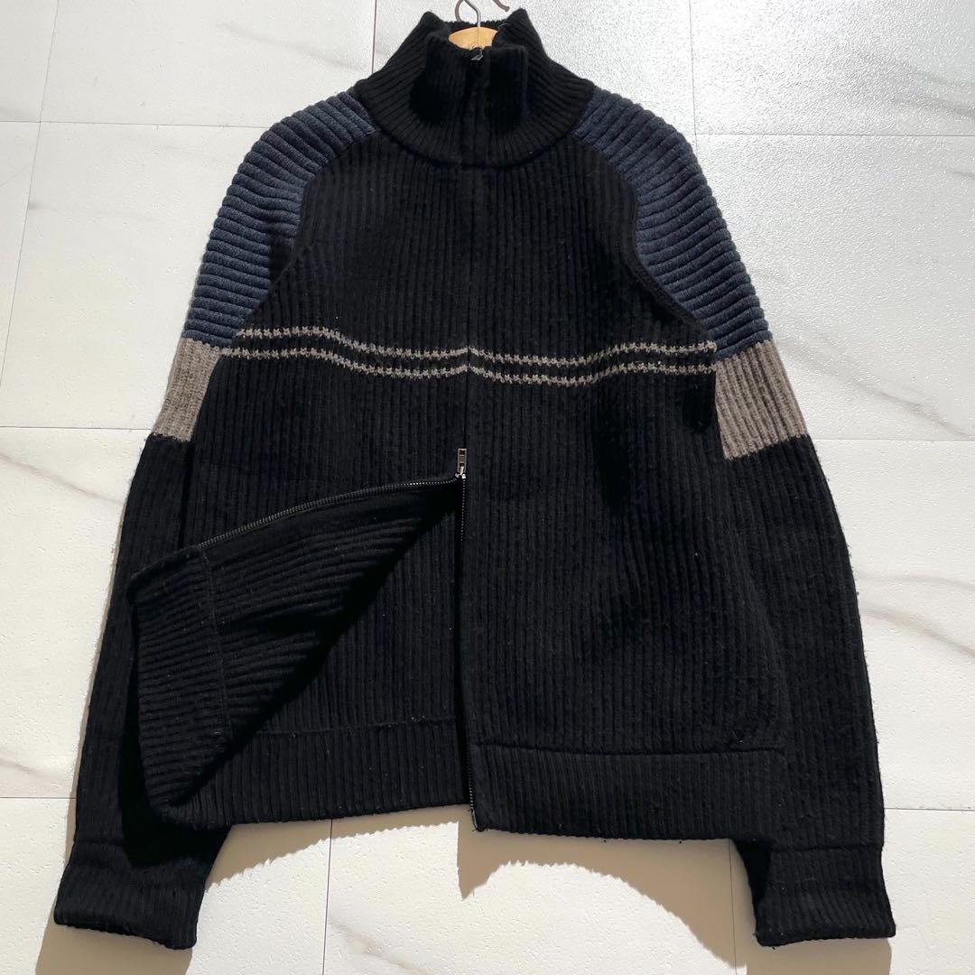 Vintage Maison Margiela Tops - Maison Martin Margiela 14AW Driver's Knit Zip Jacket Black Size M - Authentic Archive