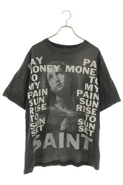 Vintage Saint Michael Tops - SAINT MICHAEL 24SS STAY REAL Vintage T-Shirt Dark Gray Size XL - Authentic Archive