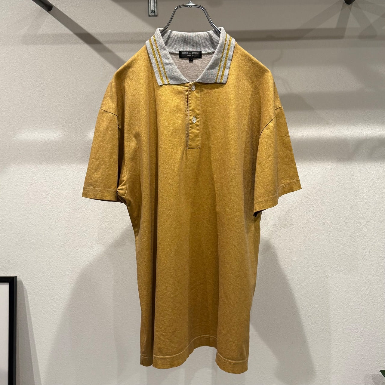 Vintage Comme des Garcons Tops - COMME des GARCONS AD2006 Polo Shirt Yellow Size L - Authentic Archive