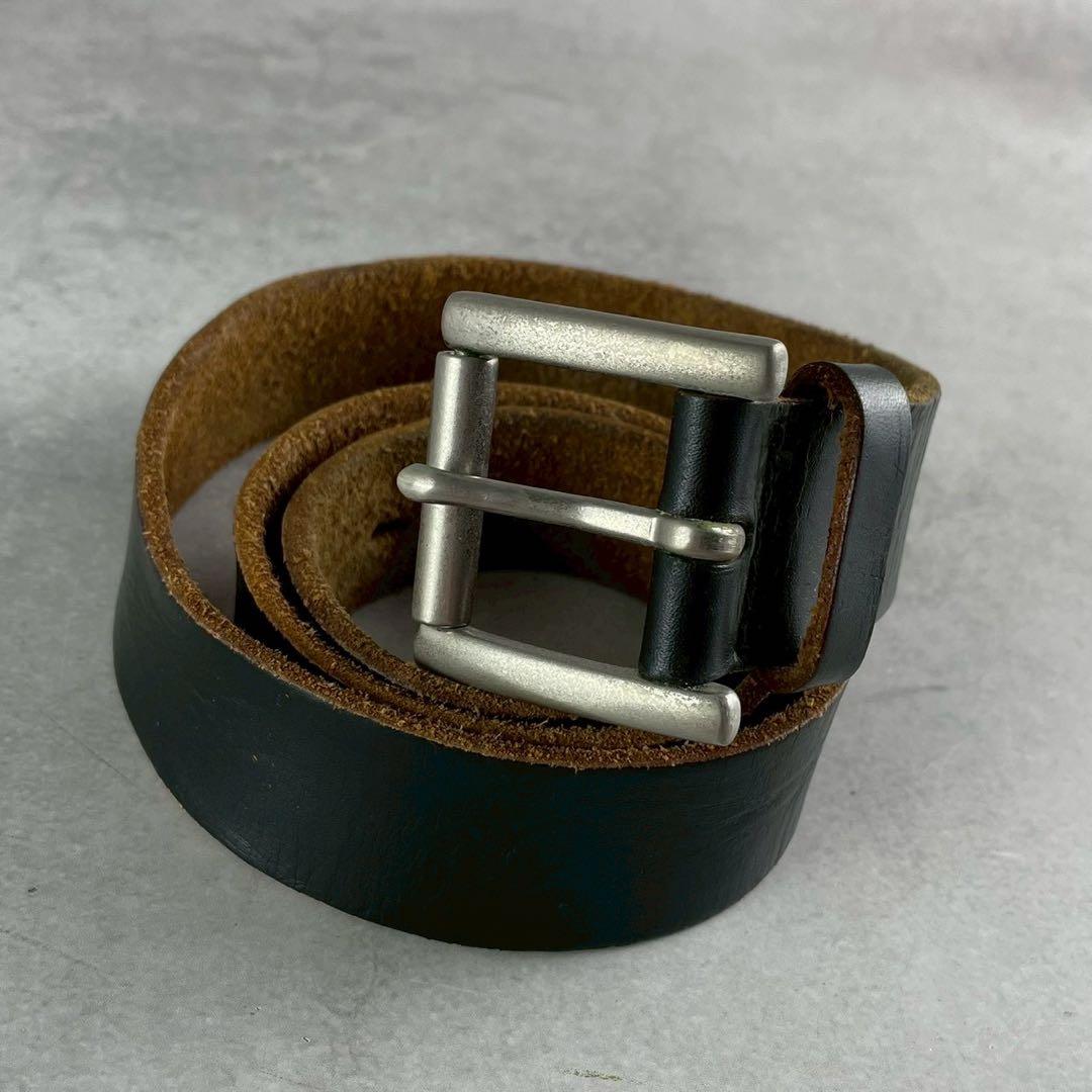 Vintage Yohji Yamamoto Accessory - Yohji Yamamoto POUR HOMME Leather Belt Black - Authentic Archive