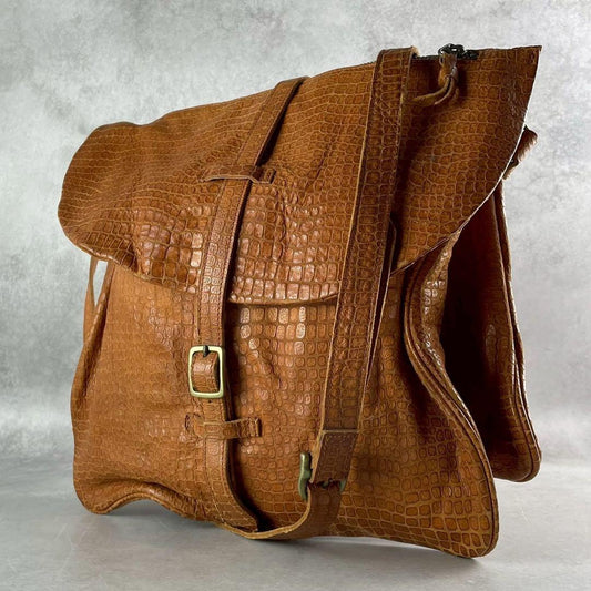 Vintage Maison MIHARA YASUHIRO Accessory - Miharayasuhiro Crocodile Leather Shoulder Bag Brown - Authentic Archive