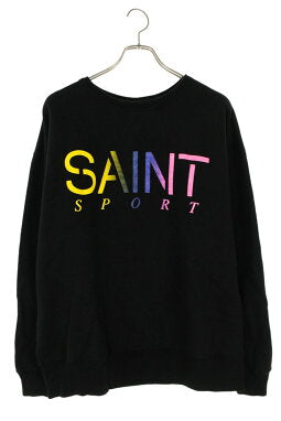 Vintage Saint Michael Tops - SAINT MICHAEL 2025AW Sports Crew Neck Sweatshirt Black Size L - Authentic Archive
