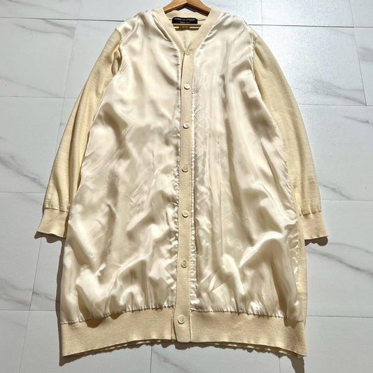 Vintage Comme des Garcons Outwear - COMME des GARÇONS HOMME PLUS 21AW Long Cardigan Off-White Size L - Authentic Archive