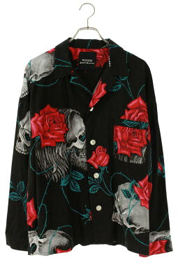Vintage Saint Michael Tops - SAINT MICHAEL x WILDSIDE YOHJI YAMAMOTO Skull and Rose Print Shirt S - Authentic Archive