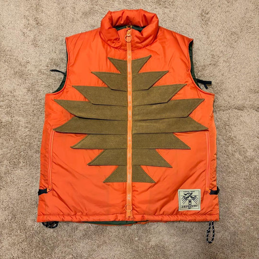 Vintage Kapital Outwear - KAPITAL ZEPHER Fishing Vest Nylon Orange Size S - Authentic Archive