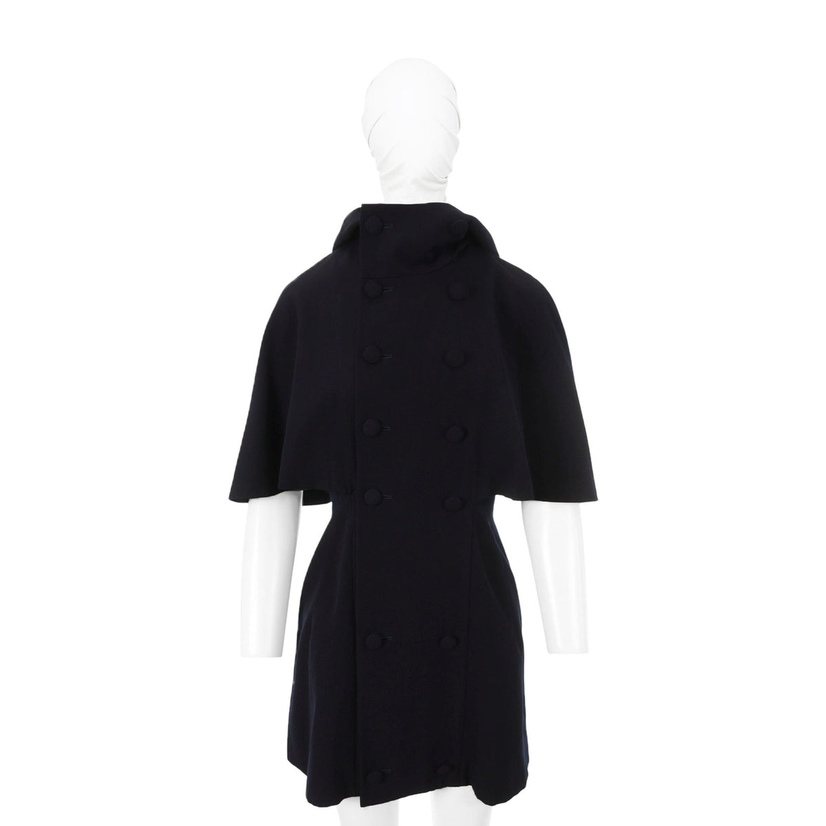 Yohji Yamamoto 80s Wool Midi Dress Black Size S
