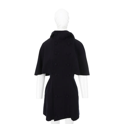 Yohji Yamamoto 80s Wool Midi Dress Black Size S
