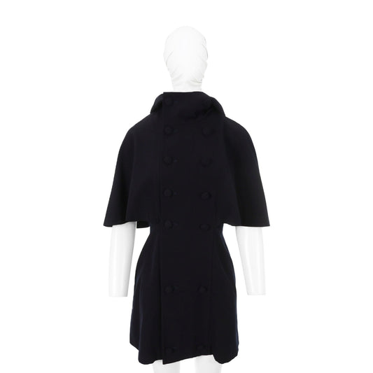 Yohji Yamamoto 80s Wool Midi Dress Black Size S