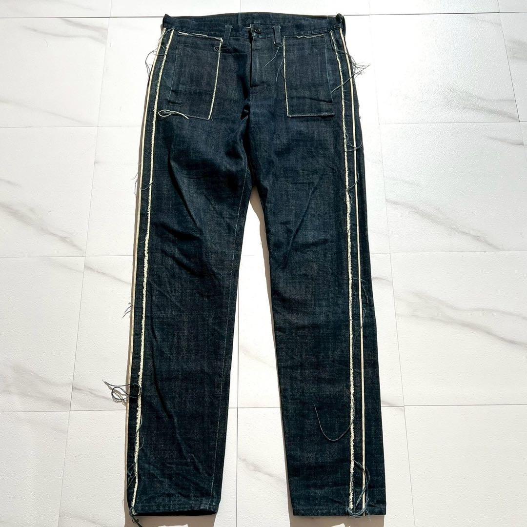 Vintage Yohji Yamamoto Bottoms - Yohji Yamamoto POUR HOMME 15SS Straight Denim Pants Indigo Size 2 - Authentic Archive