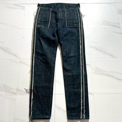Vintage Yohji Yamamoto Bottoms - Yohji Yamamoto POUR HOMME 15SS Straight Denim Pants Indigo Size 2 - Authentic Archive