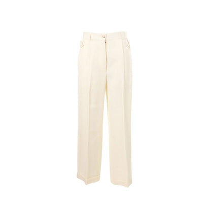 Celine CÉLINE by Phoebe Philo Silk Blend Pants White Size 36