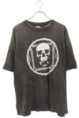 Vintage Saint Michael Tops - SAINT MICHAEL Vintage Skull Print T-Shirt Black Size XL - Authentic Archive